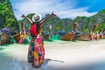 Catch some rays at the beach in Phi Phi Island Catch some rays at the beach in Phi Phi Island